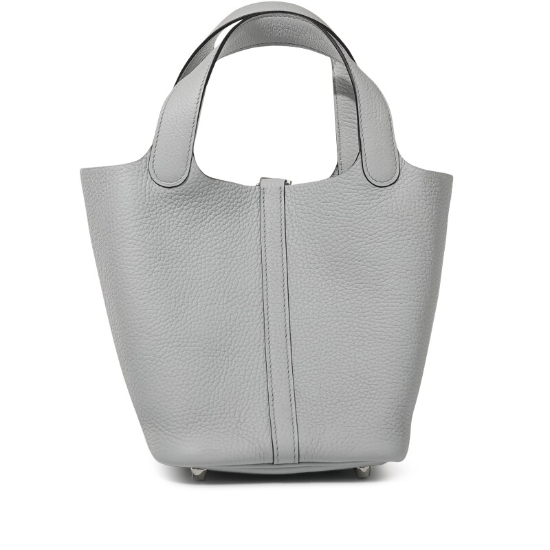 Hermès Bleu Pale Clemence Picotin Lock 18 Palladium Hardware - Image 4